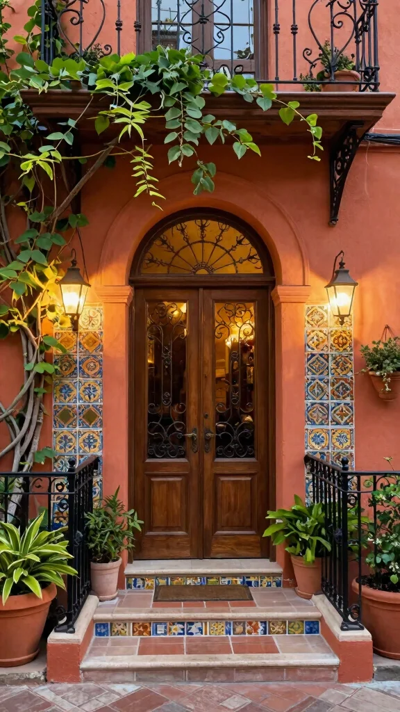 13 Front Entrance Entryway Exterior Ideas for a Stunning Curb Appeal - 5. Mediterranean Oasis 1