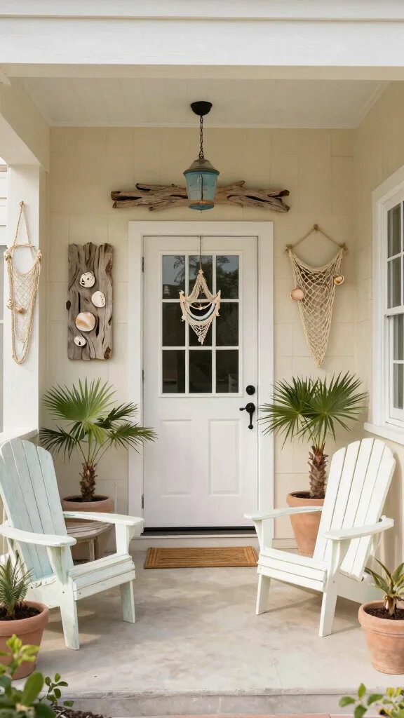 13 Front Entrance Entryway Exterior Ideas for a Stunning Curb Appeal - 6. Vintage Beach Vibes 1