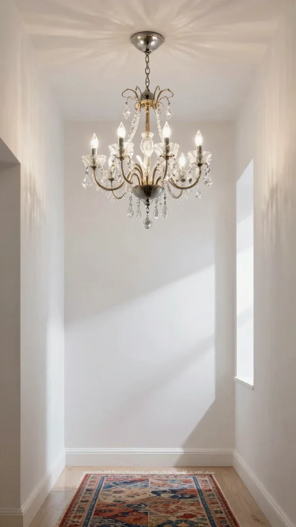 13 Hallway Entrance Interior Design Ideas for a Stylish First Impression - 10. Statement Lighting Fixtures 1