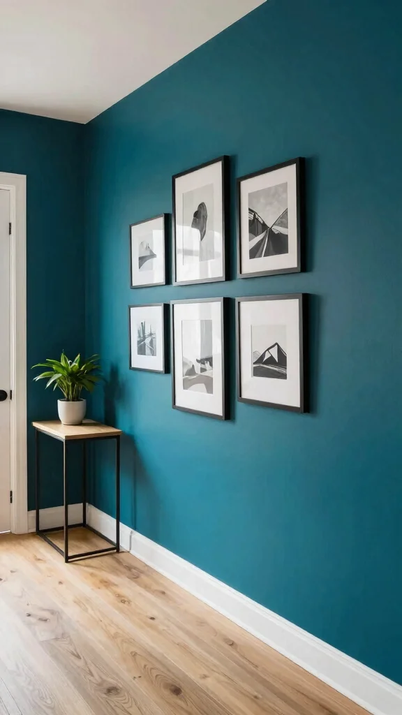 13 Hallway Entrance Interior Design Ideas for a Stylish First Impression - 3. Colorful Accent Walls 1