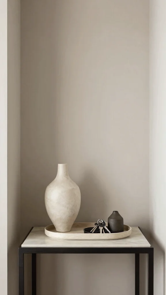 13 Hallway Table Decor Ideas for a Curated Beautiful Entrance - 12. Function Meets Art 1