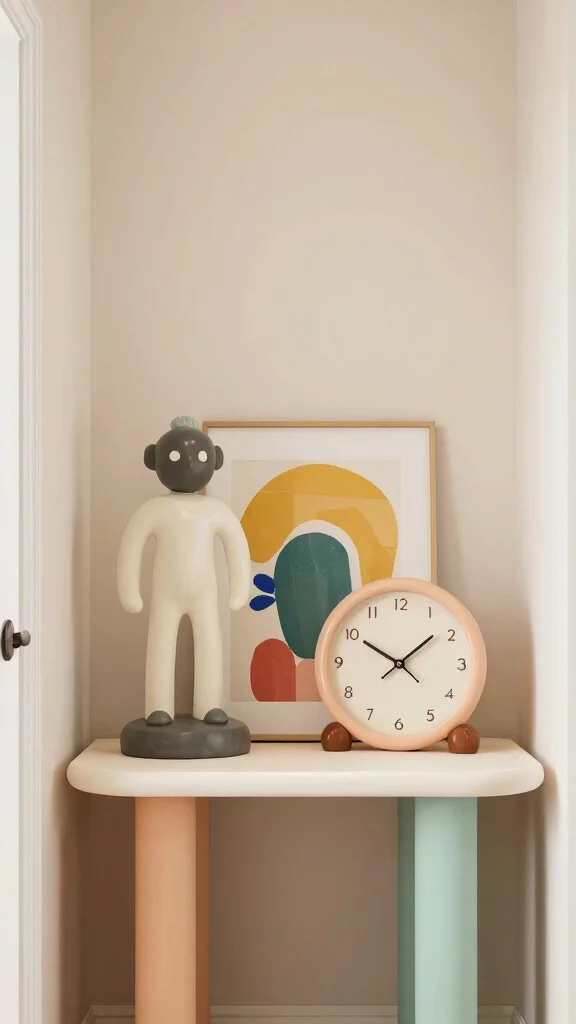 13 Hallway Table Decor Ideas for a Curated Beautiful Entrance - 13. A Touch of Whimsy 1