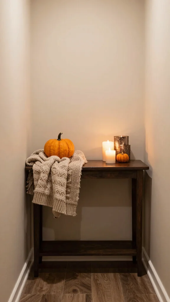 13 Hallway Table Decor Ideas for a Curated Beautiful Entrance - 8. Seasonal Decor Swap 1