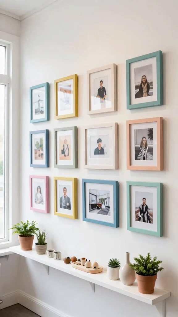 13 Hallway Wall Decor Ideas for a Curated Beautiful Entrance Display - 1. Upcycled Picture Frames 1