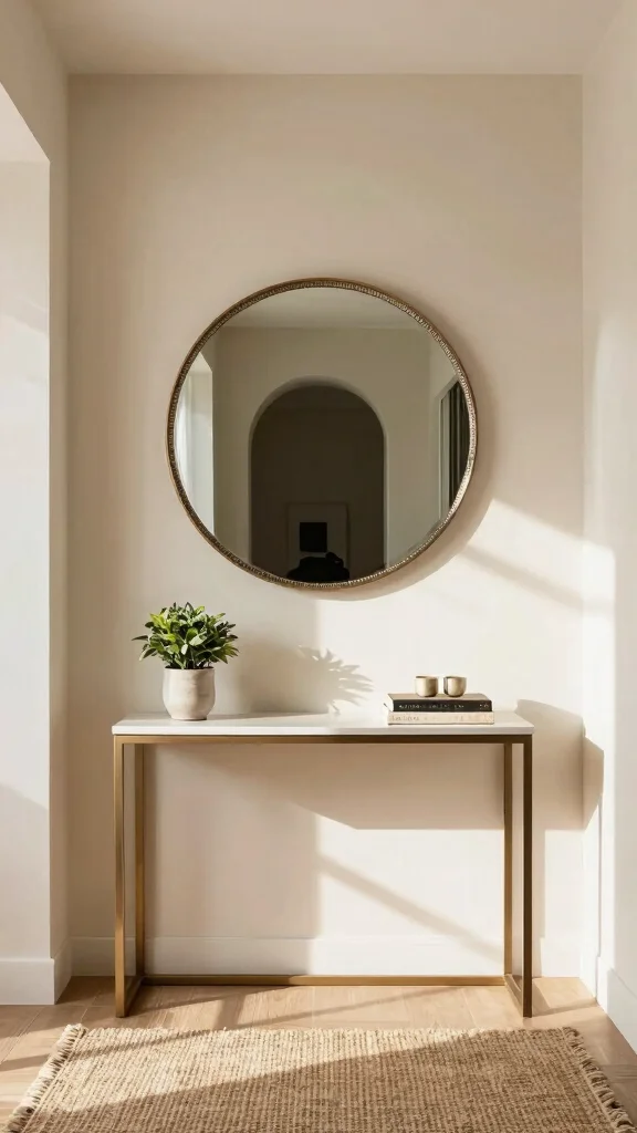 13 Small Entryway Ideas That Make a Tight Space Feel Stylish - 4. Use of Mirrors to Create Depth 1