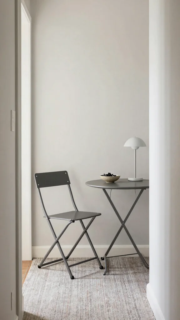 13 Small Entryway Ideas That Make a Tight Space Feel Stylish - 5. Folding Furniture for Compact Solutions 1