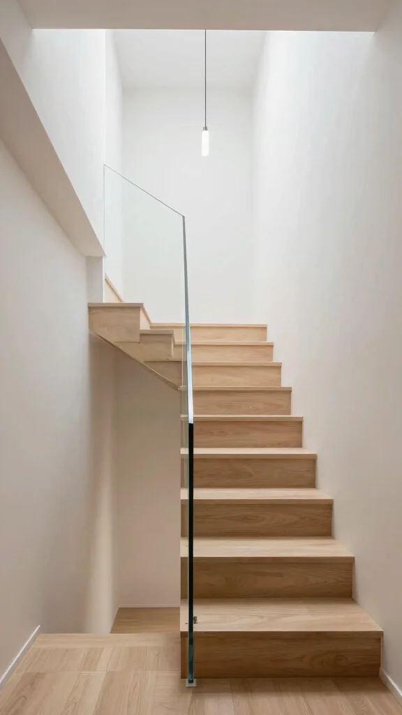 14 Hallway and Stairs Ideas for a Cohesive Beautiful Connected Space - 8. Minimalist Stair Railing Designs 1